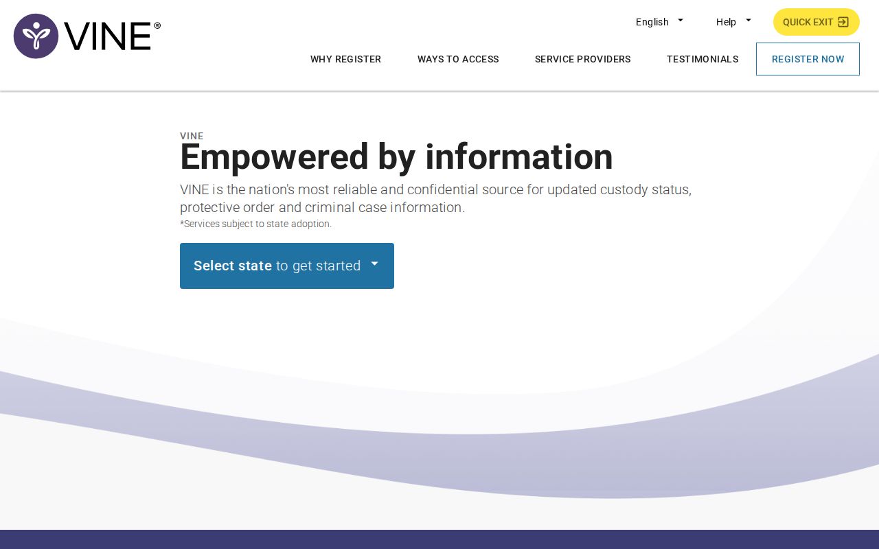 VINELink custody search interface